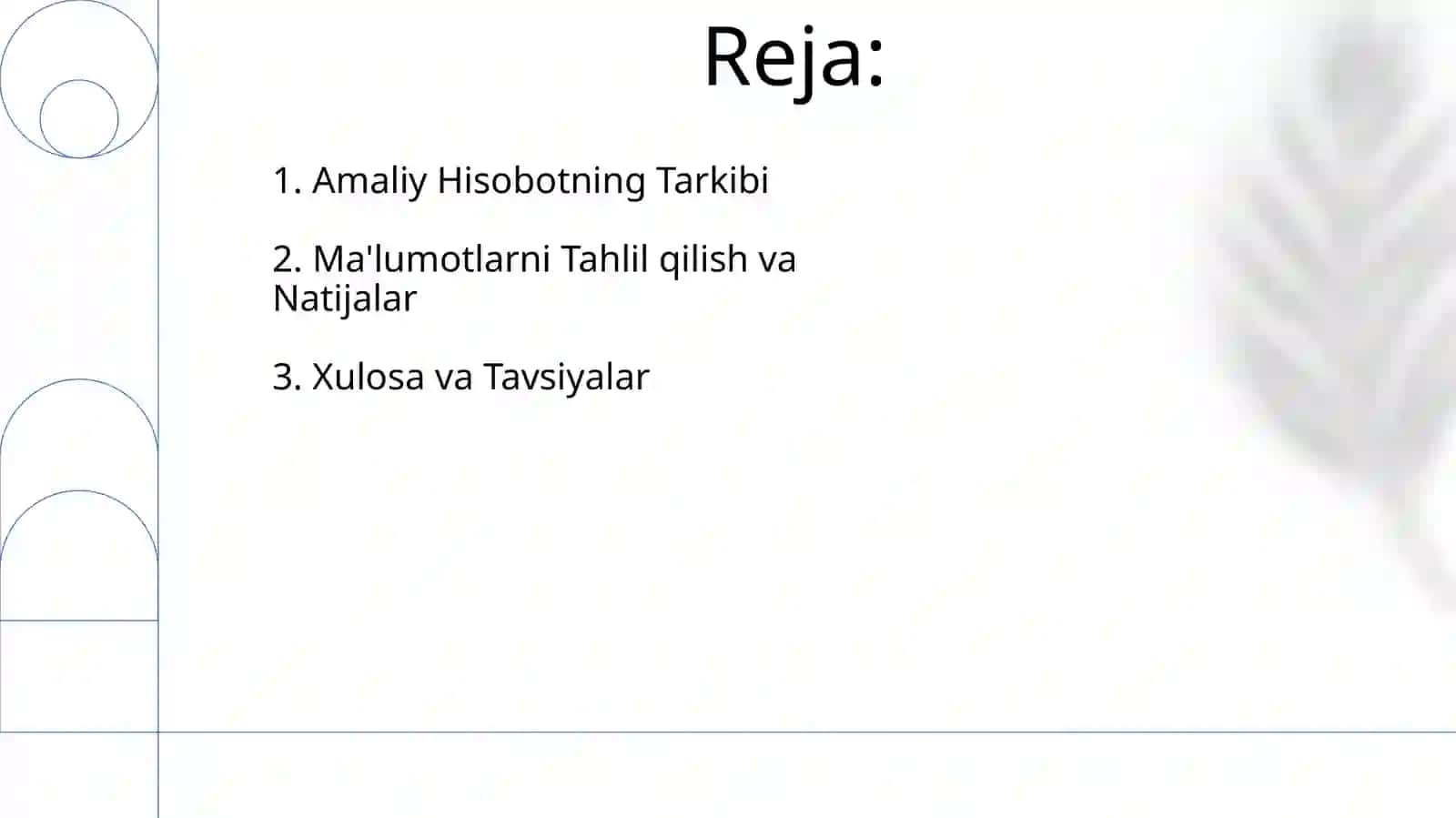 Amaliyot hisoboti 2