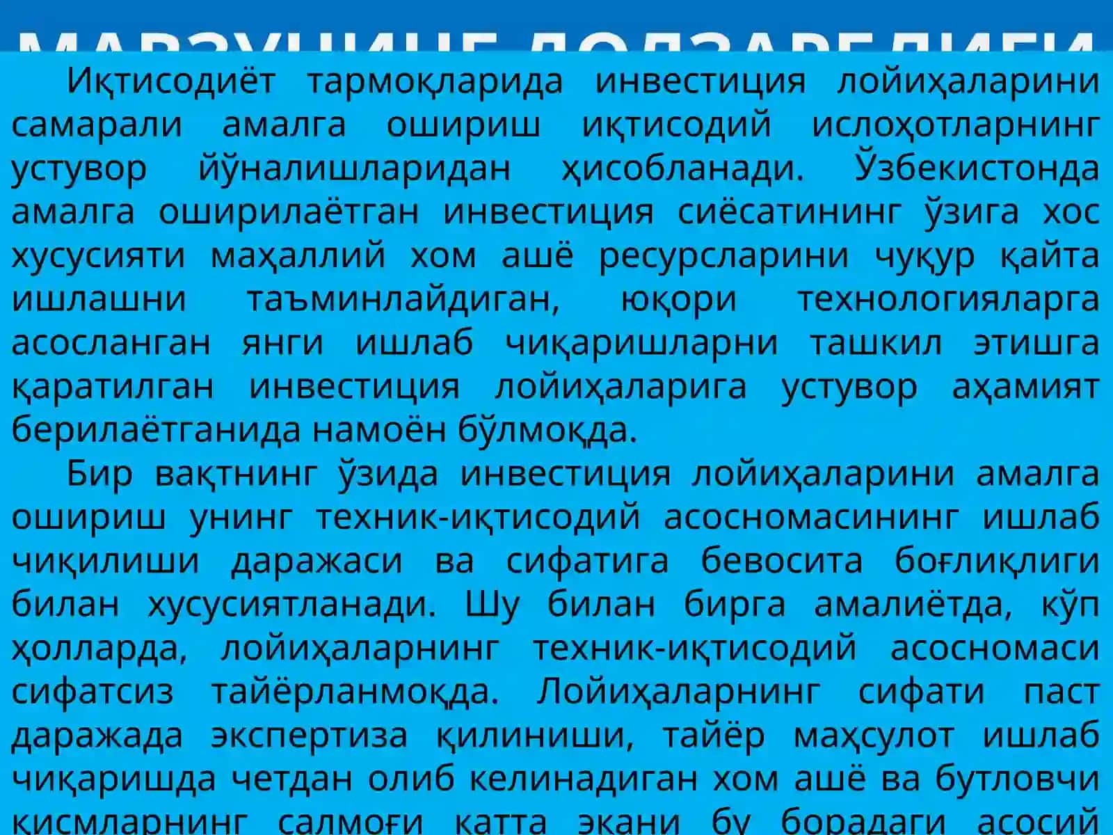 Investitsiya faoliyatini tahlil qilishdagi usullar 2