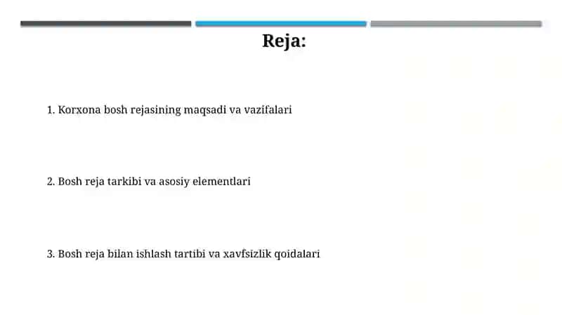 Meva sabzavotlarni qayta ishlash korxonasining bosh plani 2