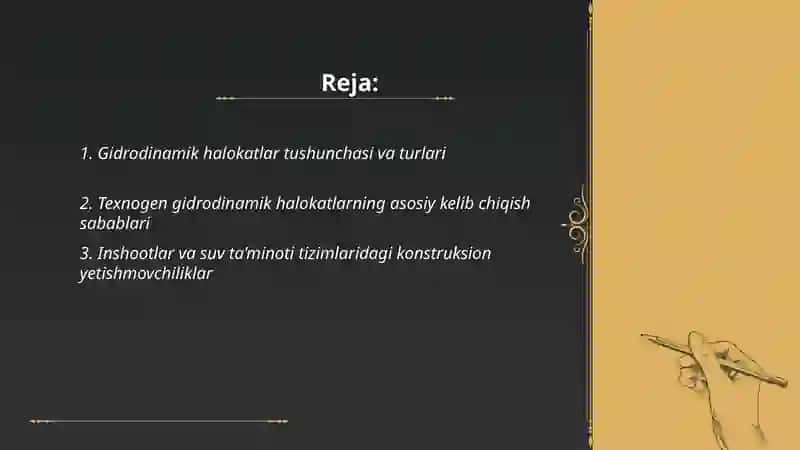 Texnogen: gidrodinamik halokatlar 2