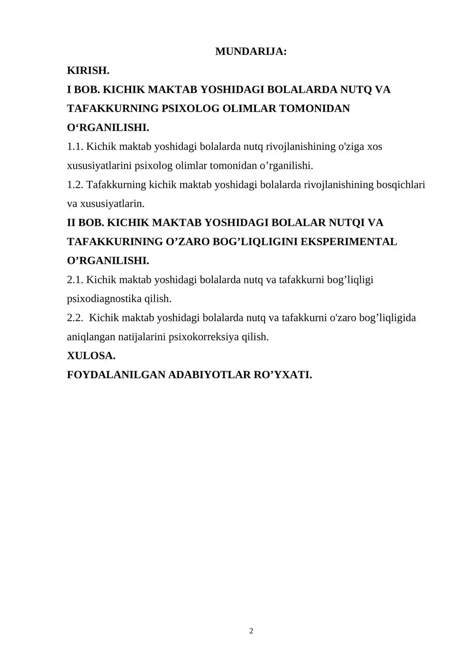 KICHIK MAKTAB YOSHIDAGI BOLANI NUTQ VA TAFAKKURINI OZARO PSIXOLOGIK BOG‘LIQLIK 2