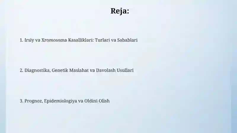 Irsiy va Xromosoma Kasalliklari: Turlari va Sabablari 2