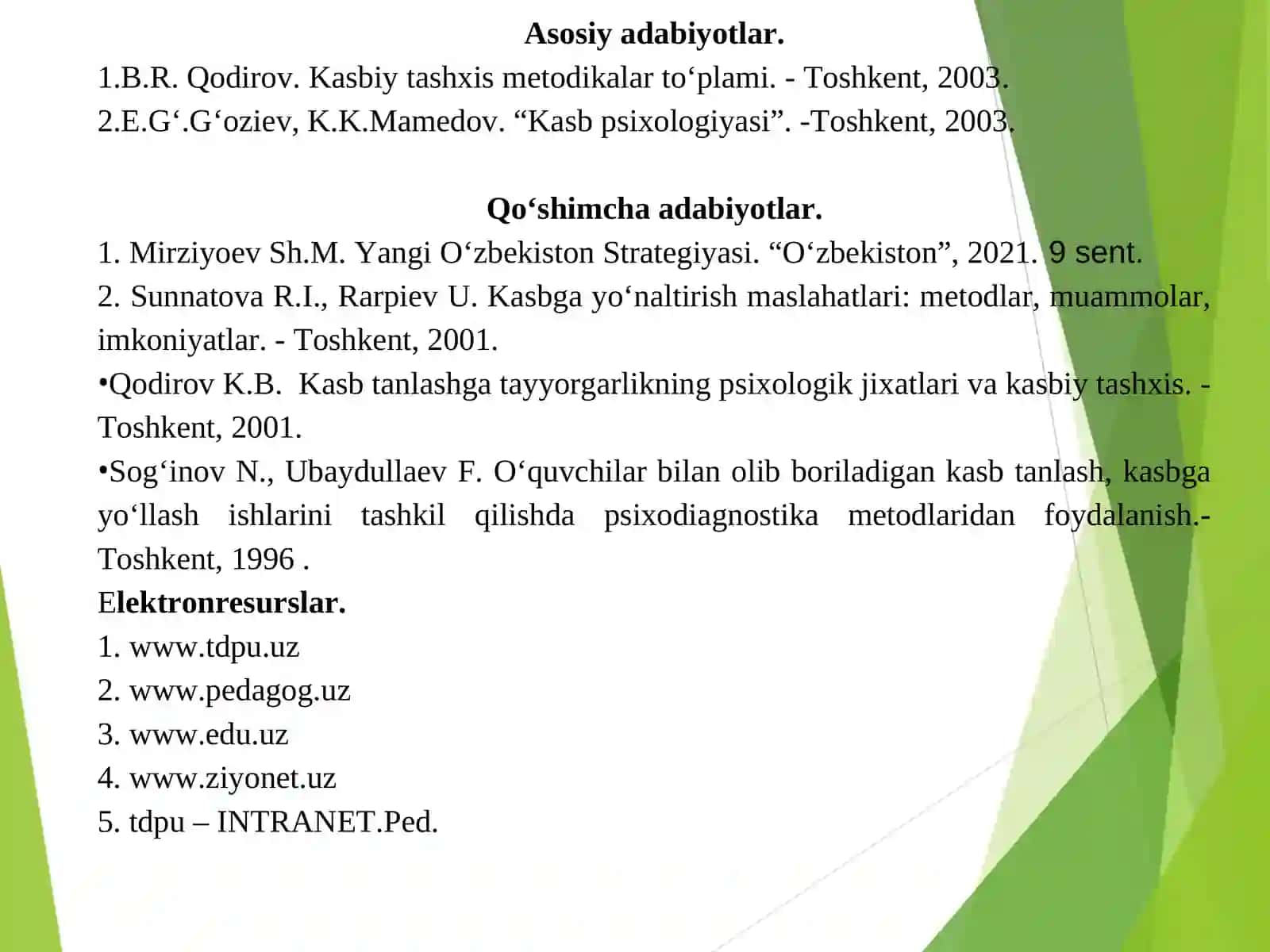 Shaxsning kasbiy etikasi va individual xususiyatlar 2