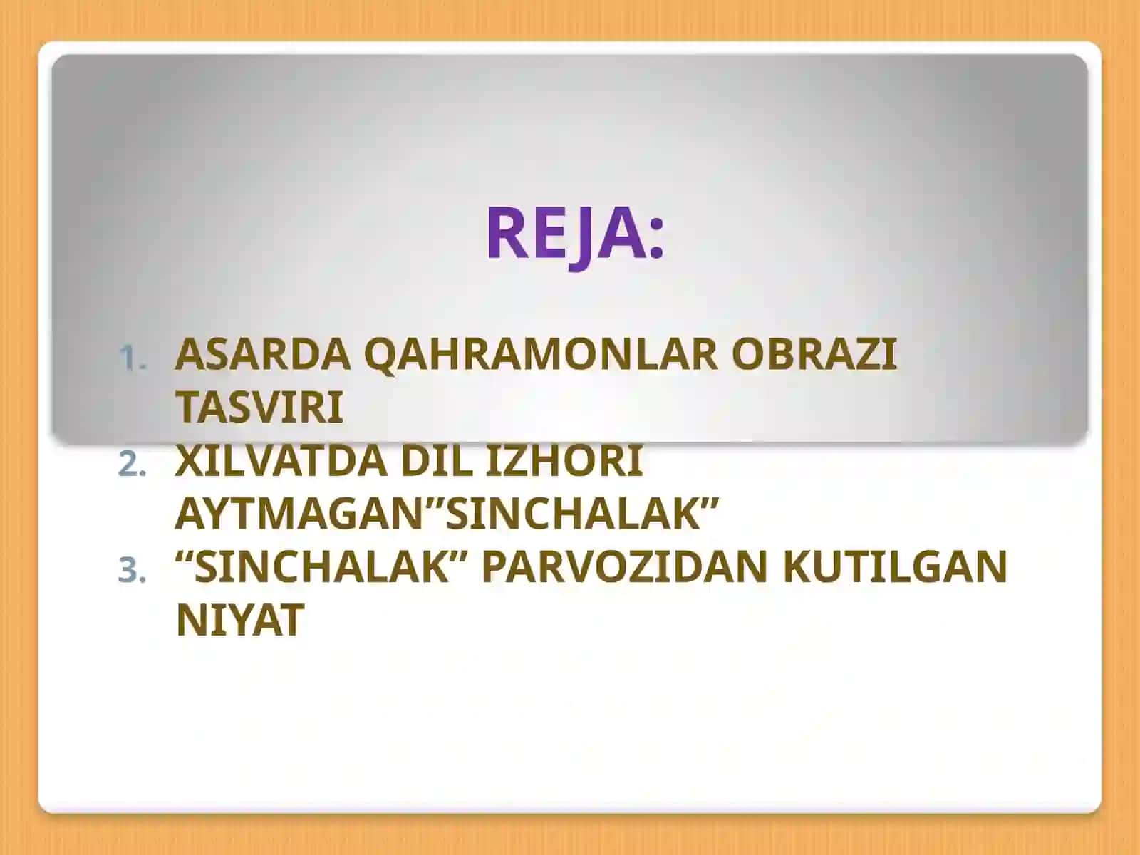 Abdulla Qahhor “Sinchalak’’ qissasida ruhiyat tasviri 2