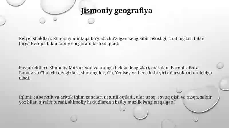 Shimoliy Osiyo Tabiiy Geografik Rayoni 2