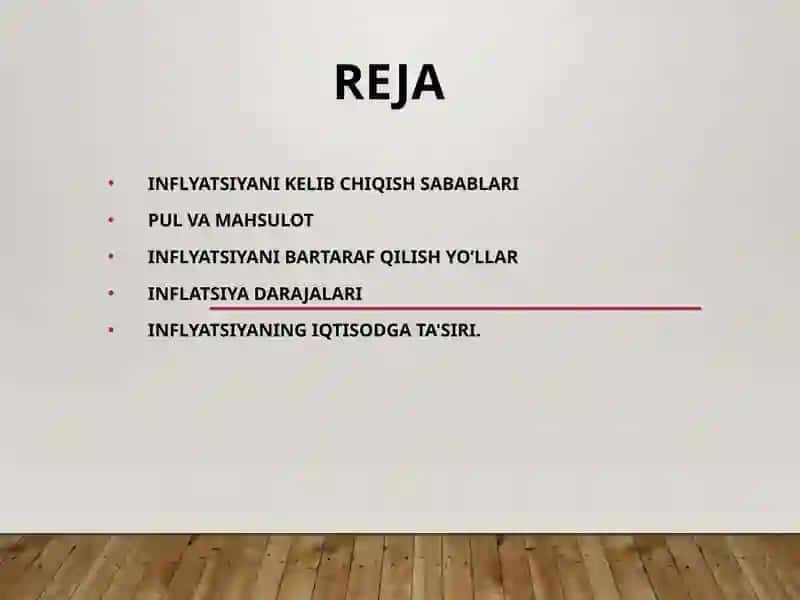 Inflyatsiya va antinflatsiyasi 2