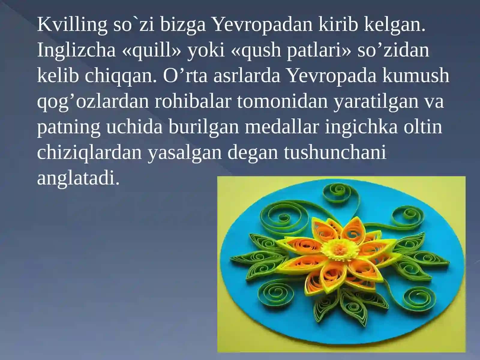 Kvilling usulida ertak qahramonlarini yasash 2