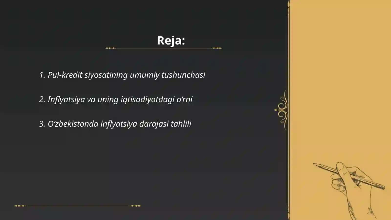 Pul kredit siyosatining inflatsiyaga tasiri. Oʻzbekiston tajribasi 2