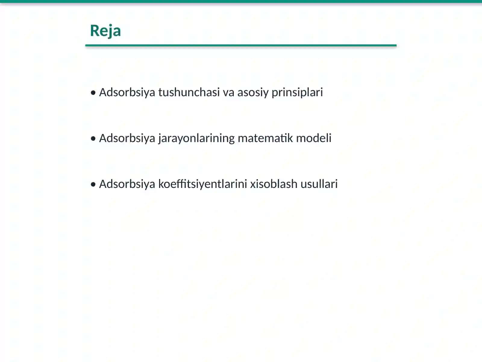 Adsorbsiya jarayonlarini xisoblash 2