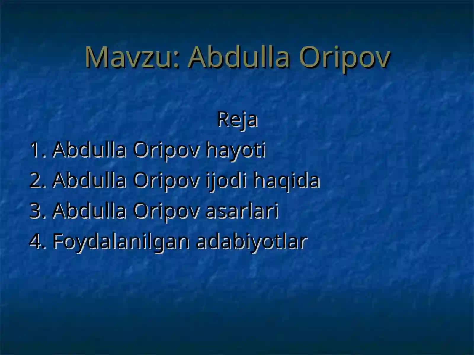 Abdulla Oripov 2