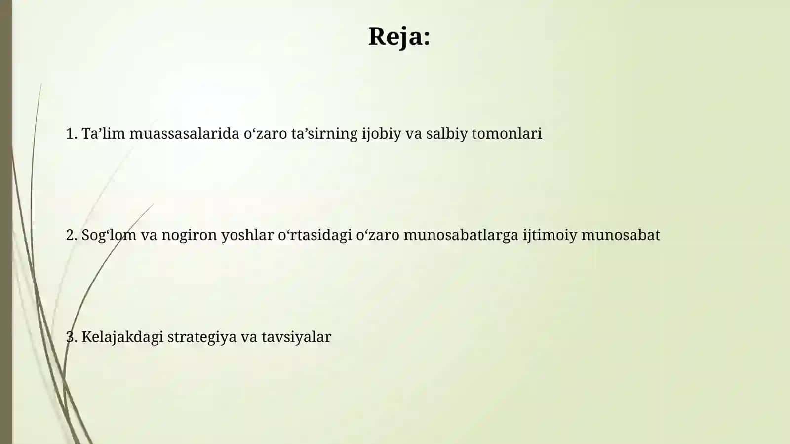 Talim muassasalarida sog‘lom va imkoniyati cheklangan yoshlar muloqotining ijtimoiy pertseptsiyasi 2