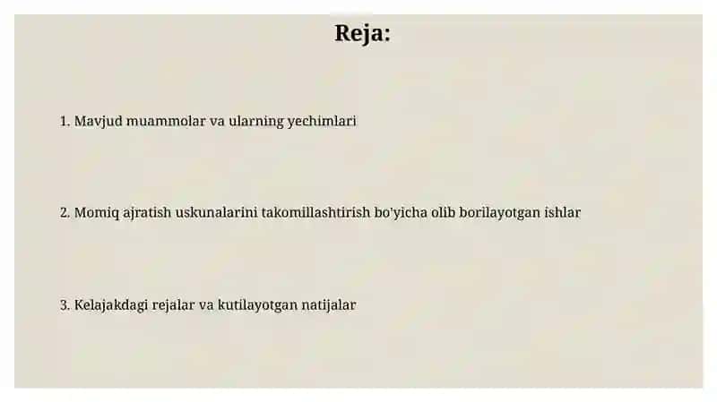 Momiq ajratish uskunalarini takomillashtirish bo'yicha olib borilayotgan ishlar 2