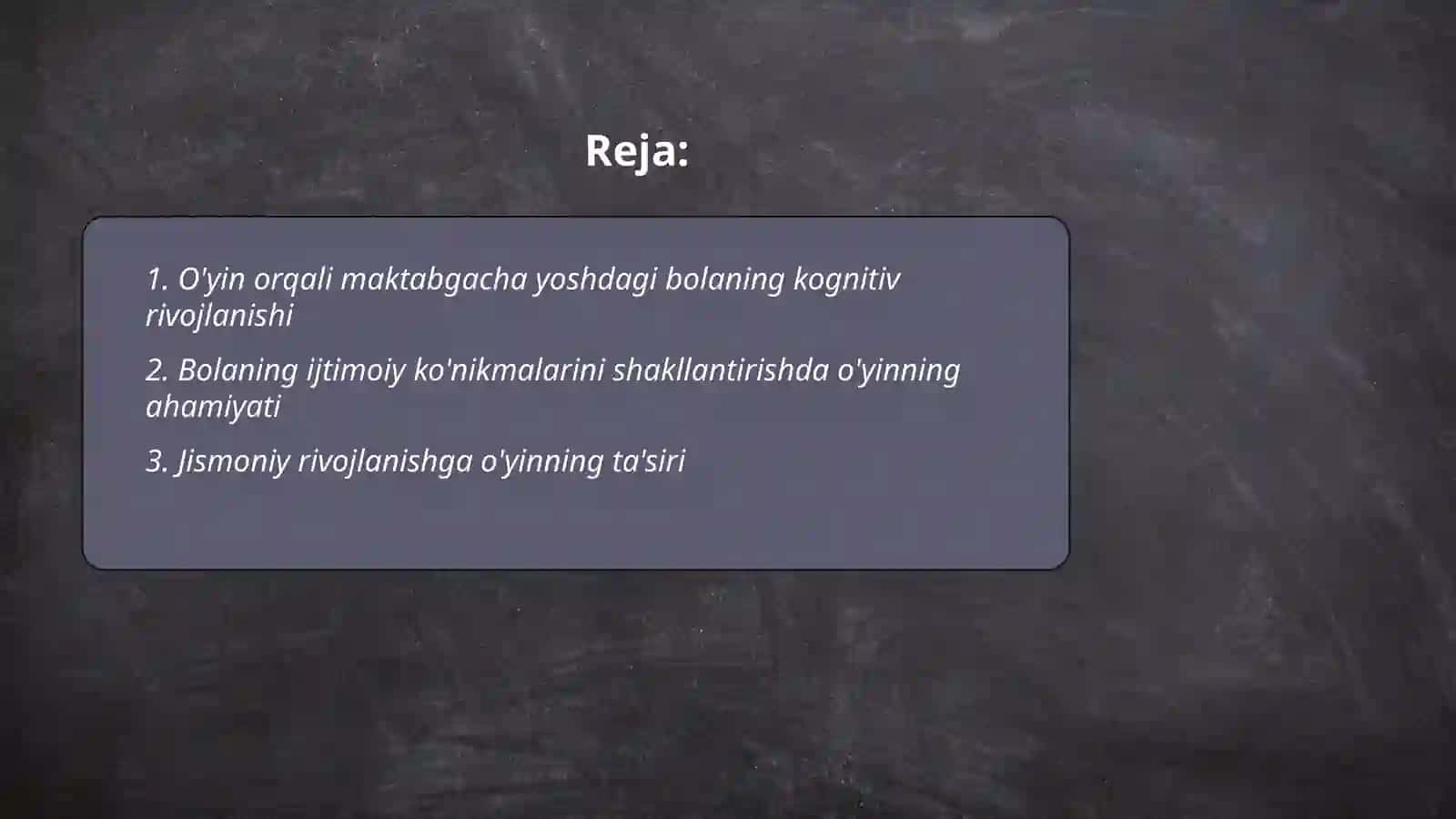 Maktabgacha yoshdagi bolaning rivojlanishida o'yining ro'li 2