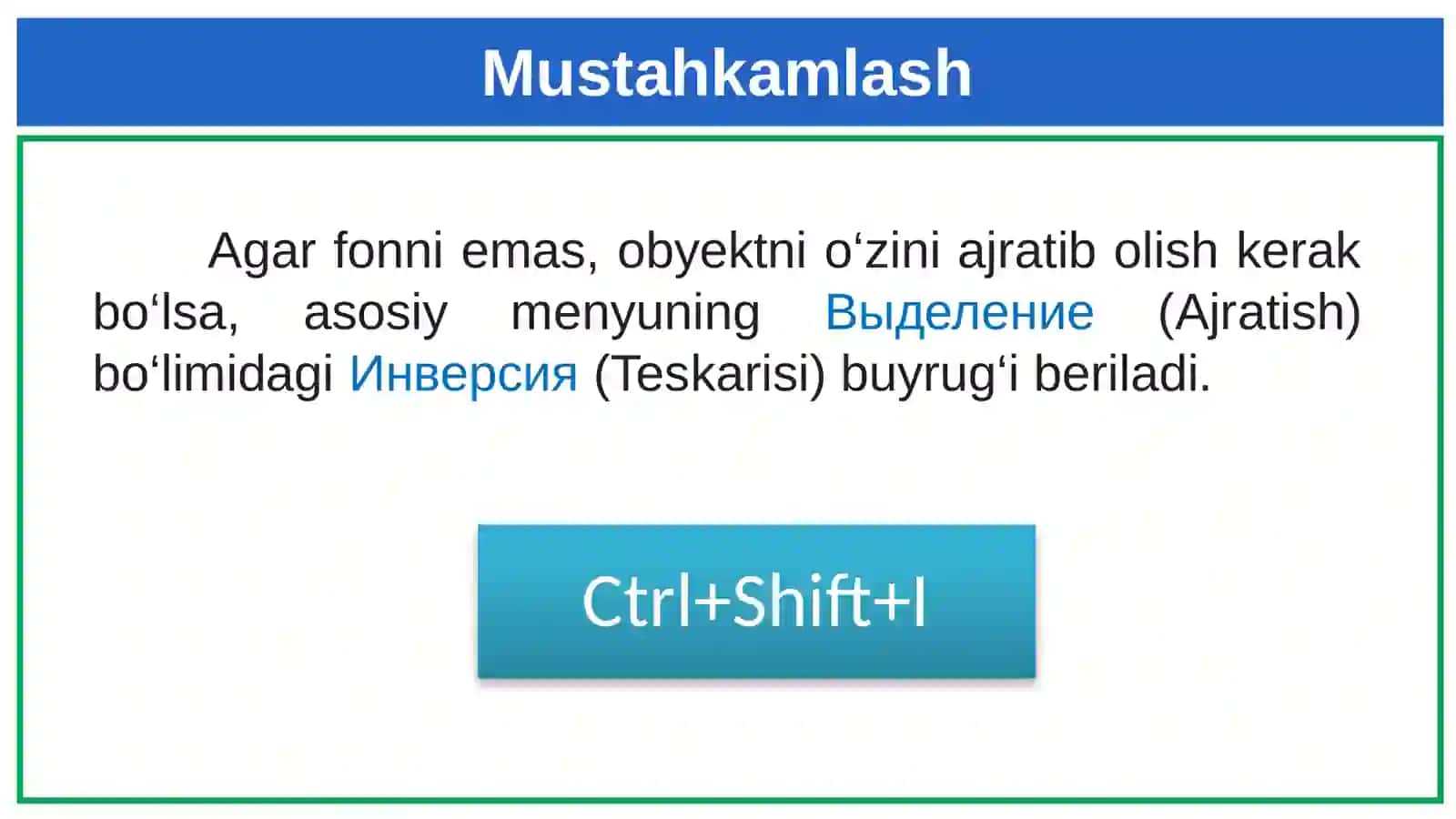 INFORMATIKA VA AXBOROT TEXNOLOGIYALARI 2