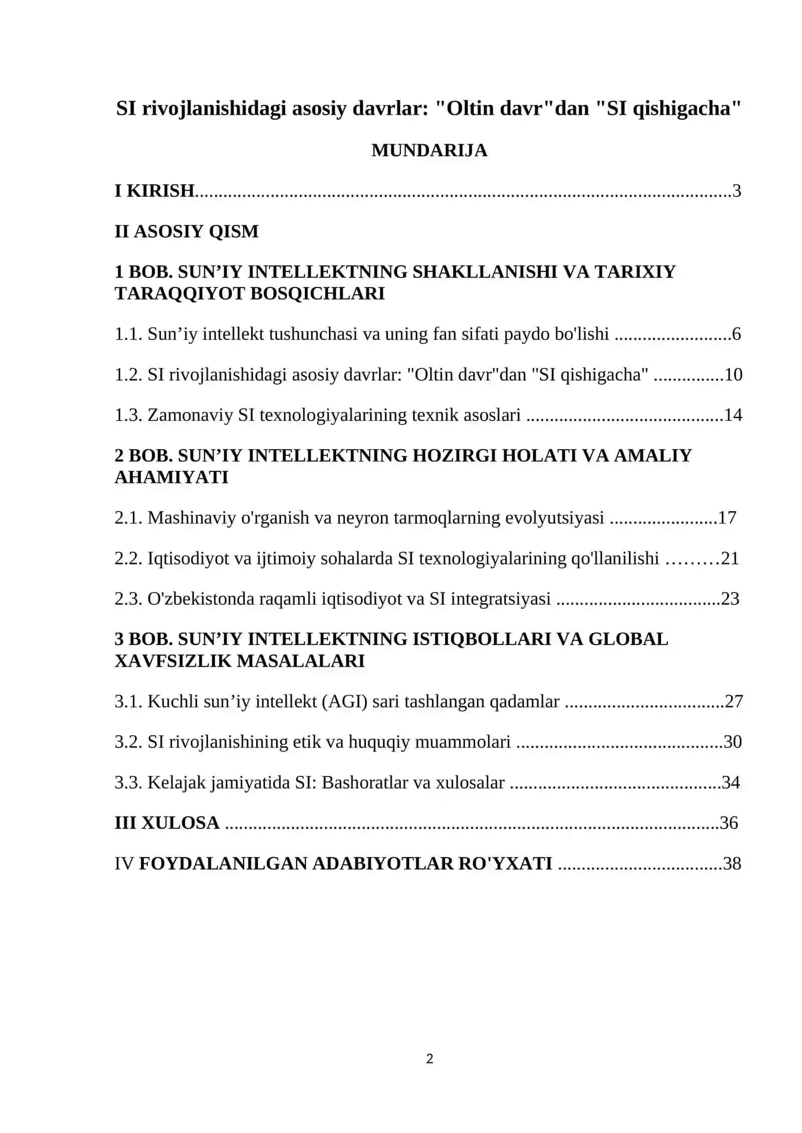 SI rivojlanishidagi asosiy davrlar: "Oltin davr"dan "SI qishigacha" 2
