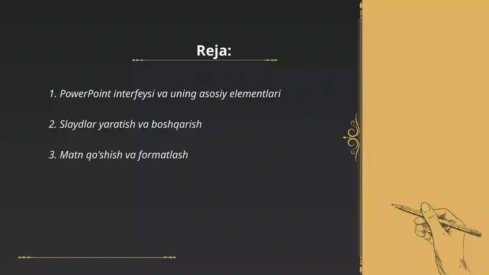 Ms PowerPointda o'rgatuvchi interaktiv taqdimotlar yaratish 2