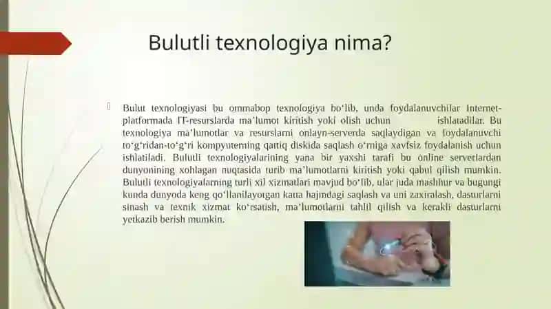 Bulutli  texnologiyalar 2