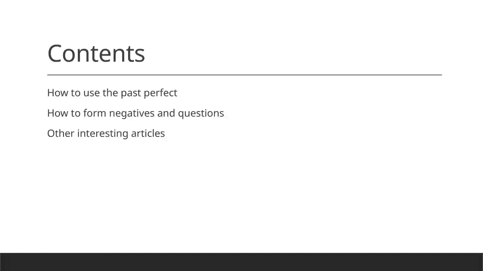 past perfect tence 2