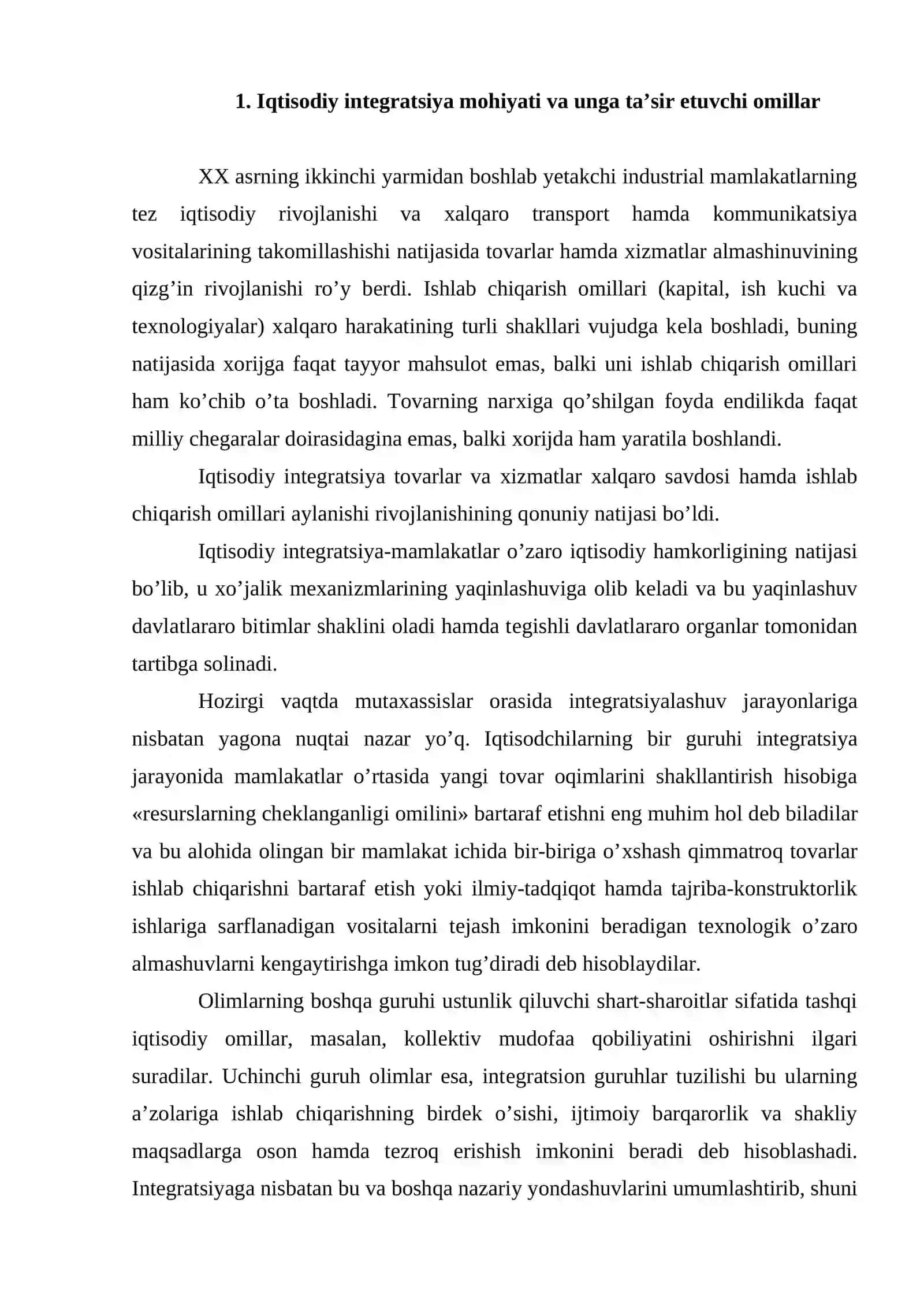 Xalqaro iqtisodiy integratsiyaning mohiyati turlari va abyektiv mohiyati 2