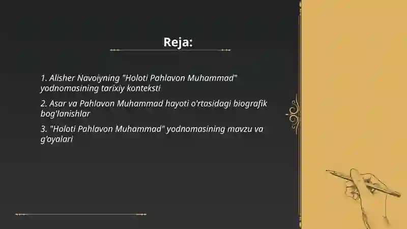 Holoti Pahlavon Muhammad yodnomasi 2