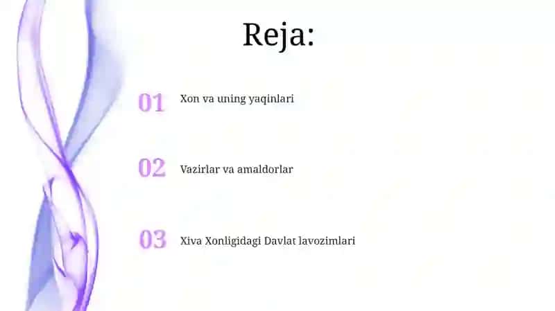 Xiva Xonligida Davlat lavozimlari 2