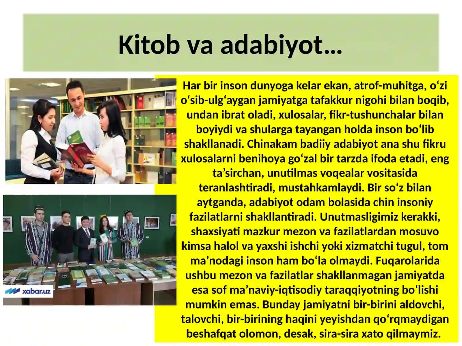 Kitobxonlik targ'iboti 2
