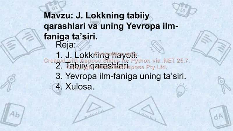 J. Lokkning tabiiy qarashlari va uning Yevropa ilm-faniga taʼsiri 2