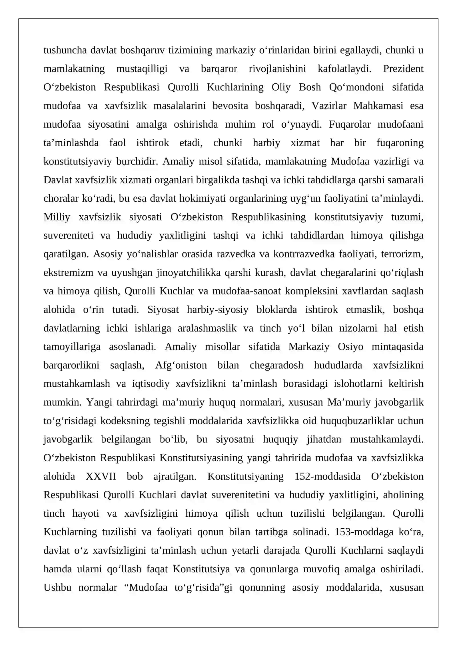 O‘zbekiston Respublikasida mudofaa va xavfsizlik 2