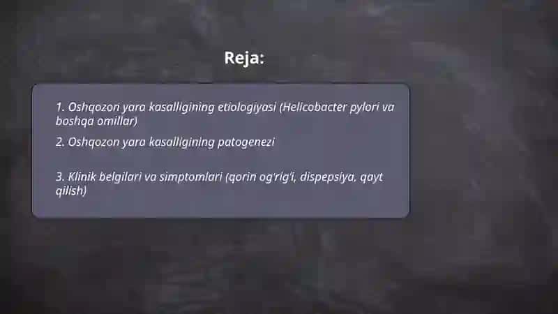 Oshqozon yara kasalligi 2