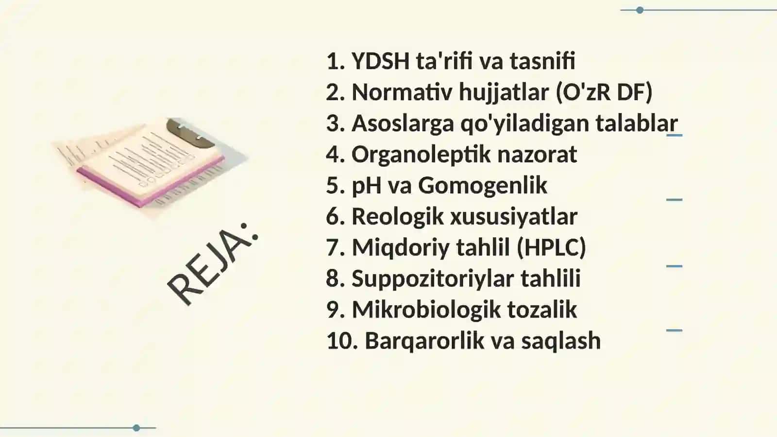 Yumshoq dori shakllarini standartlash va sifatini nazorat qilish 2