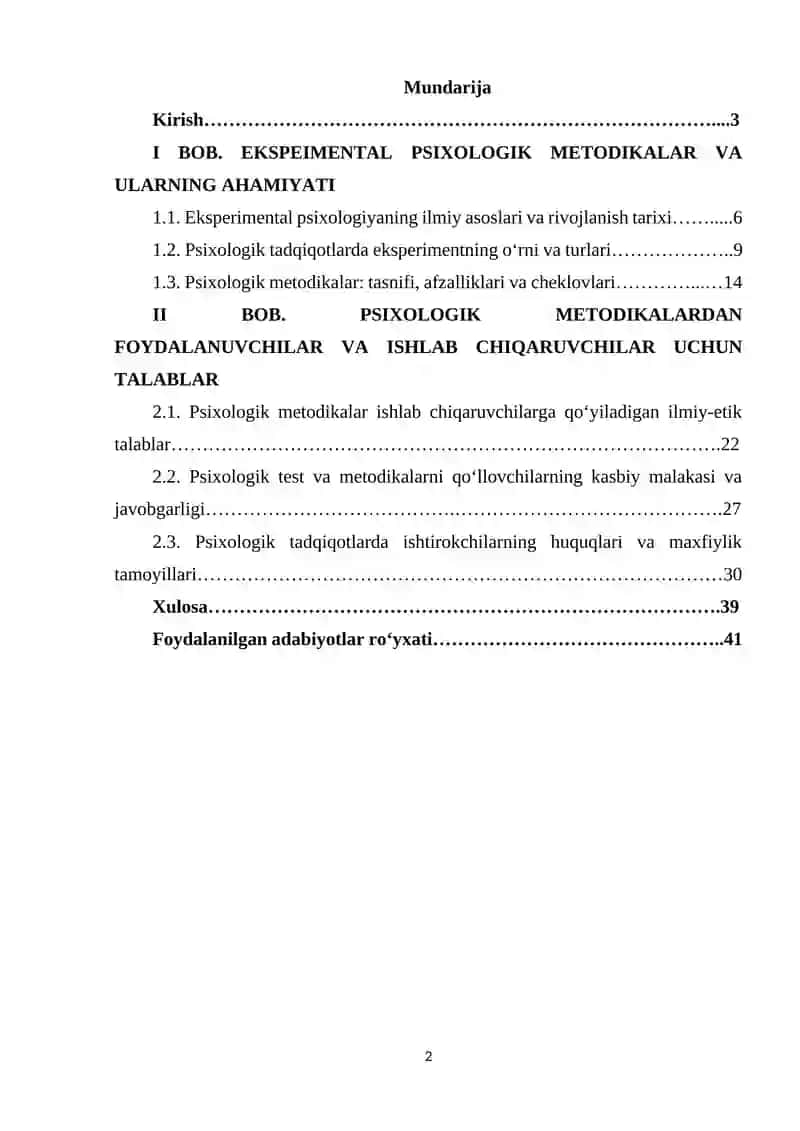 Ekispremental psixologik metodikalardan foydalanuvchilar va ishlab chiqaruvchilar uchun talablar.docx 2