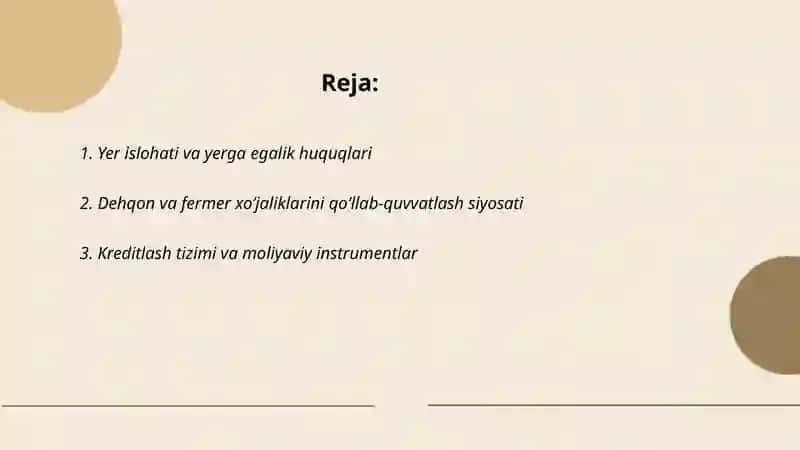 Agrar islohatlarning amalga oshirilishi, yutuqlar va muammolar 2