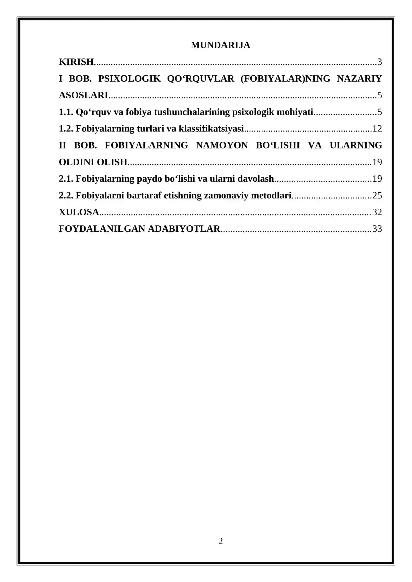PSIXOLOGIK QO‘RQUVLAR (FOBIYALAR): KELIB CHIQISHI VA TUZATISH METODLARI 2