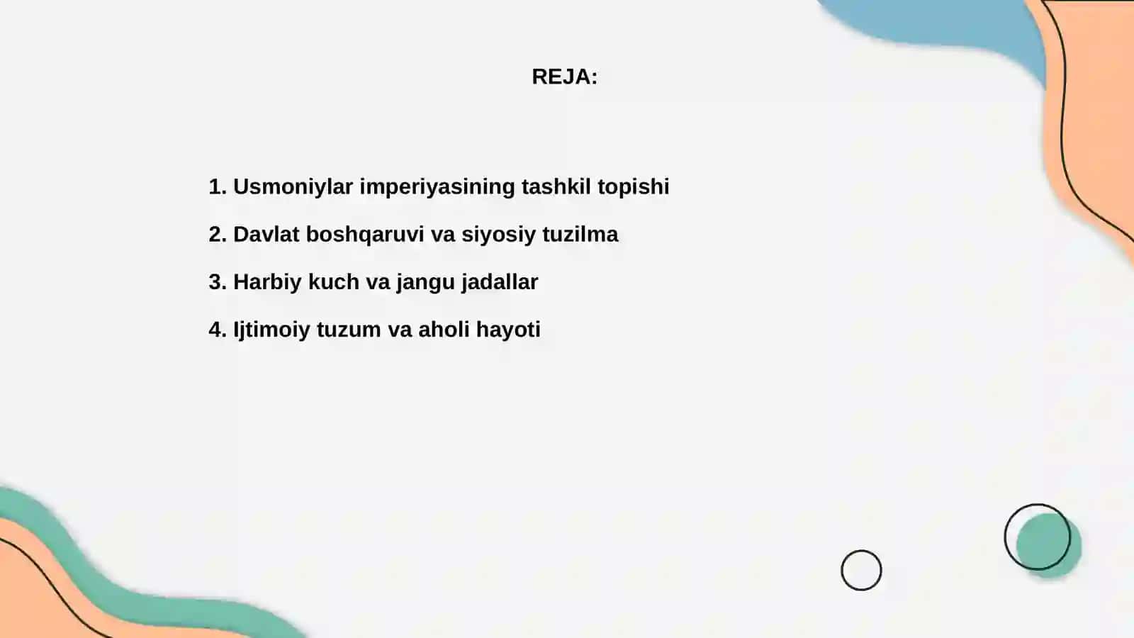 Usmoniylar davri va madaniyati 2