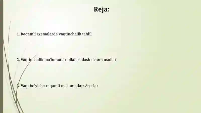 Vaqtdagi raqamli maʼlumot(raqamli elektronika) 2