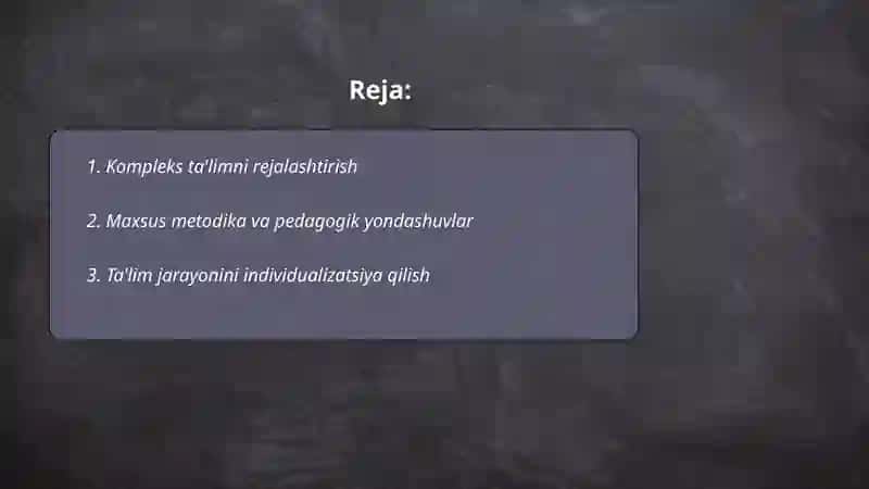 umumta'lim tashkilotlarida alohida ta'limga muhtoj bolalar uchun kompleks ta'limni amalga oshirishning asosiy bosqichlari 2