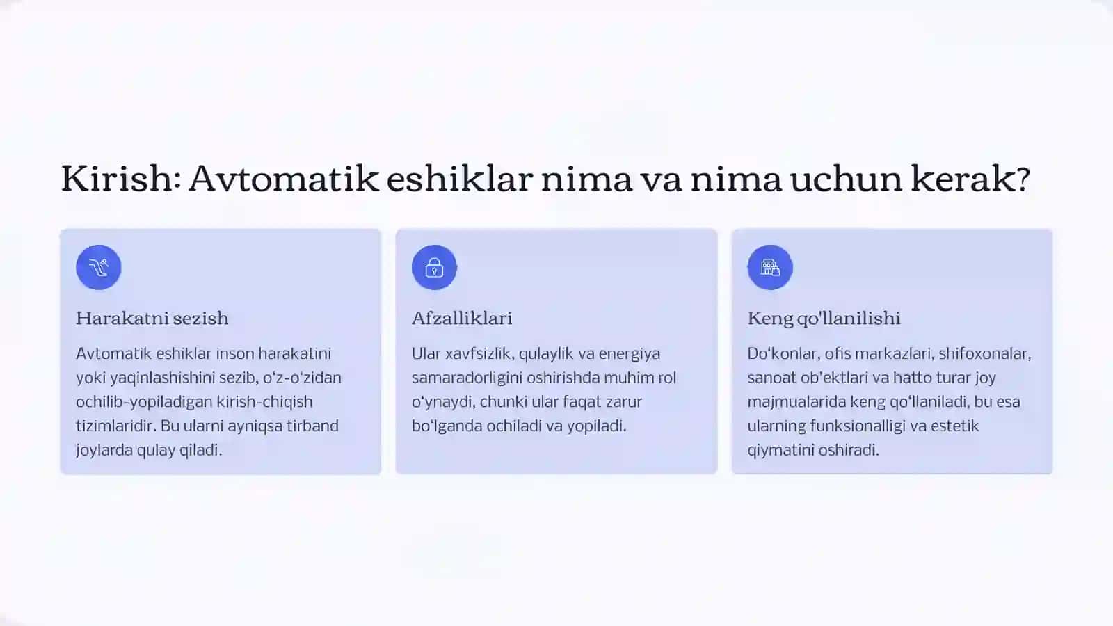 Avtomatik Eshik Boshqaruv Tizimini Ishlab Chiqish 2