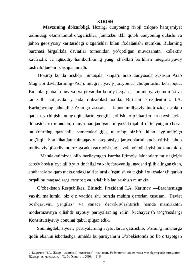 ARAB MAMLAKATLARI XX ASR IKKINCHI YARIMI VA XXI ASR BOSHLARIDA 2