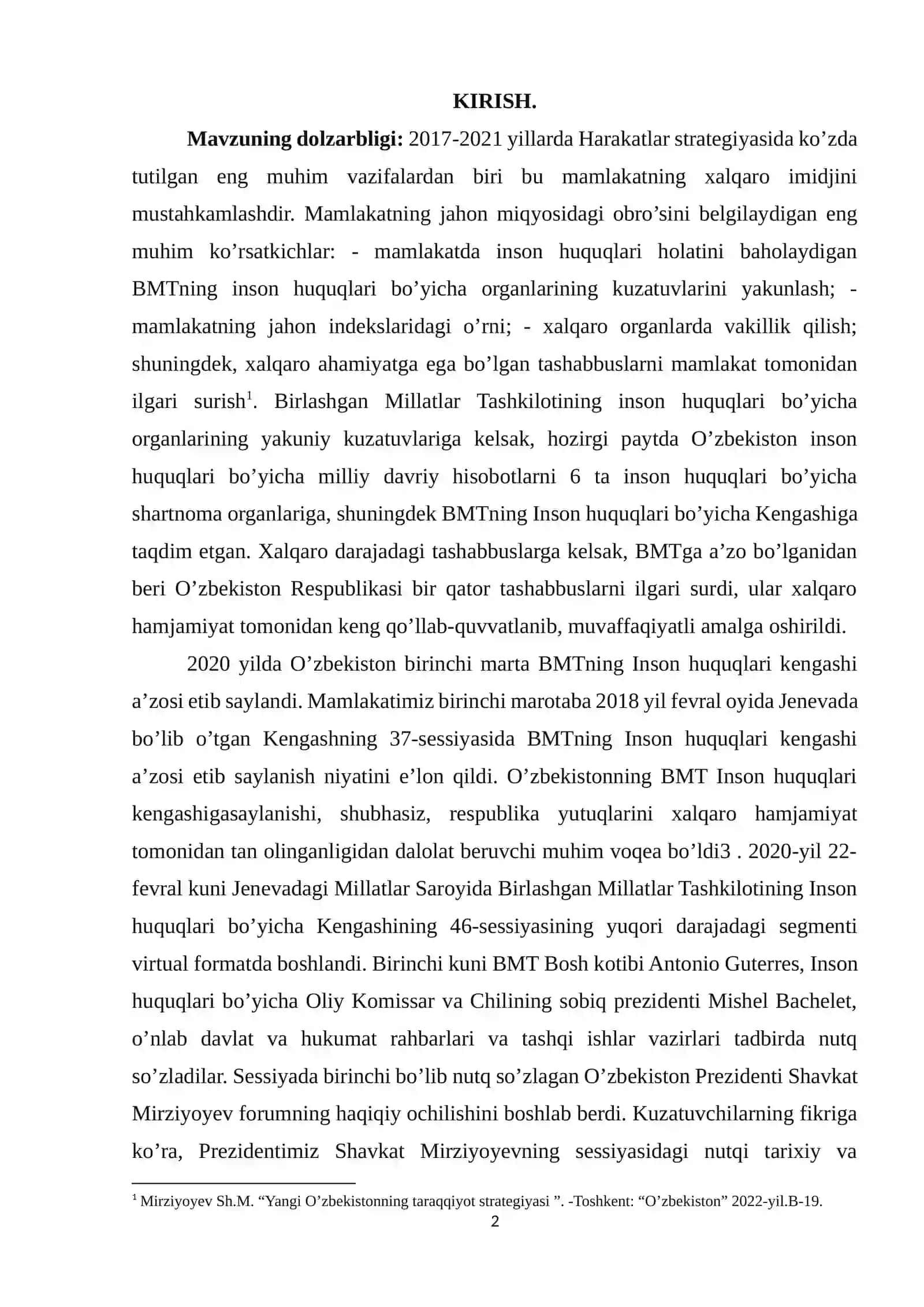 Inson huquqlari sohasida davlatlarning mintaqaviy hamkorligi 2