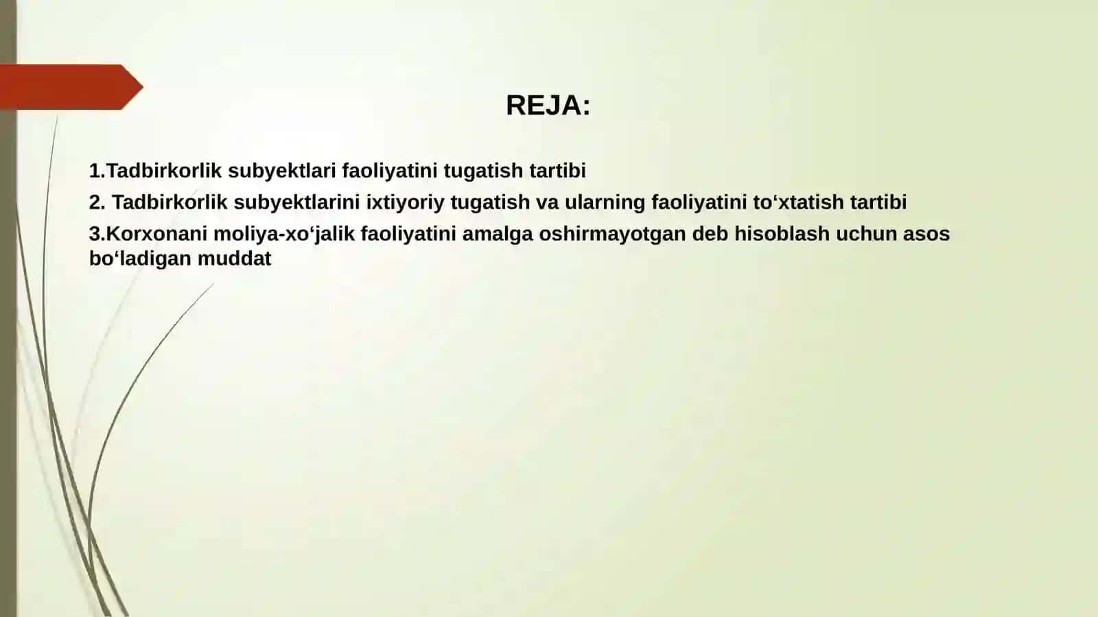 BANKIROT KORXONANI TUGATISH 2