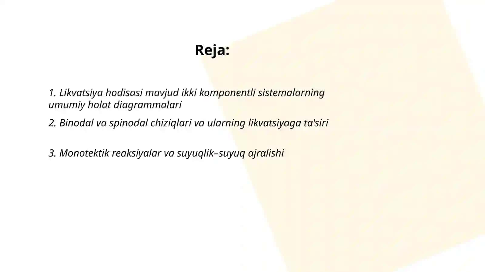 Likvatsiya hodisasiga ega ikki komponentli sistemalarning holat diagrammasi 2
