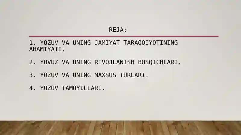 Yozuv va uning rivojlanish bosqichlari 2
