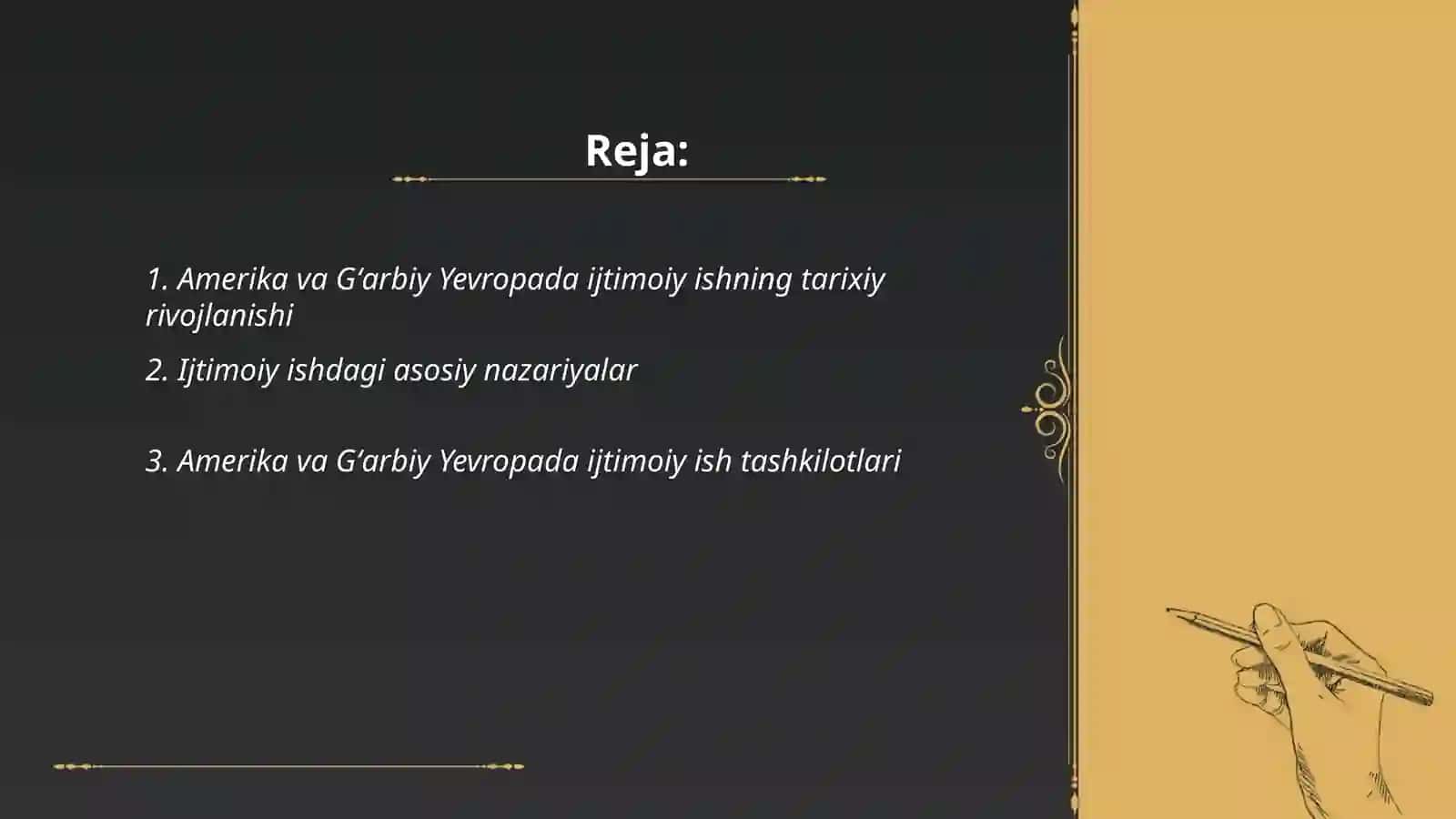 Amerika va G'arbiy Yevropada ijtimoiy ishning kasb sifatida rivojlanishi 2