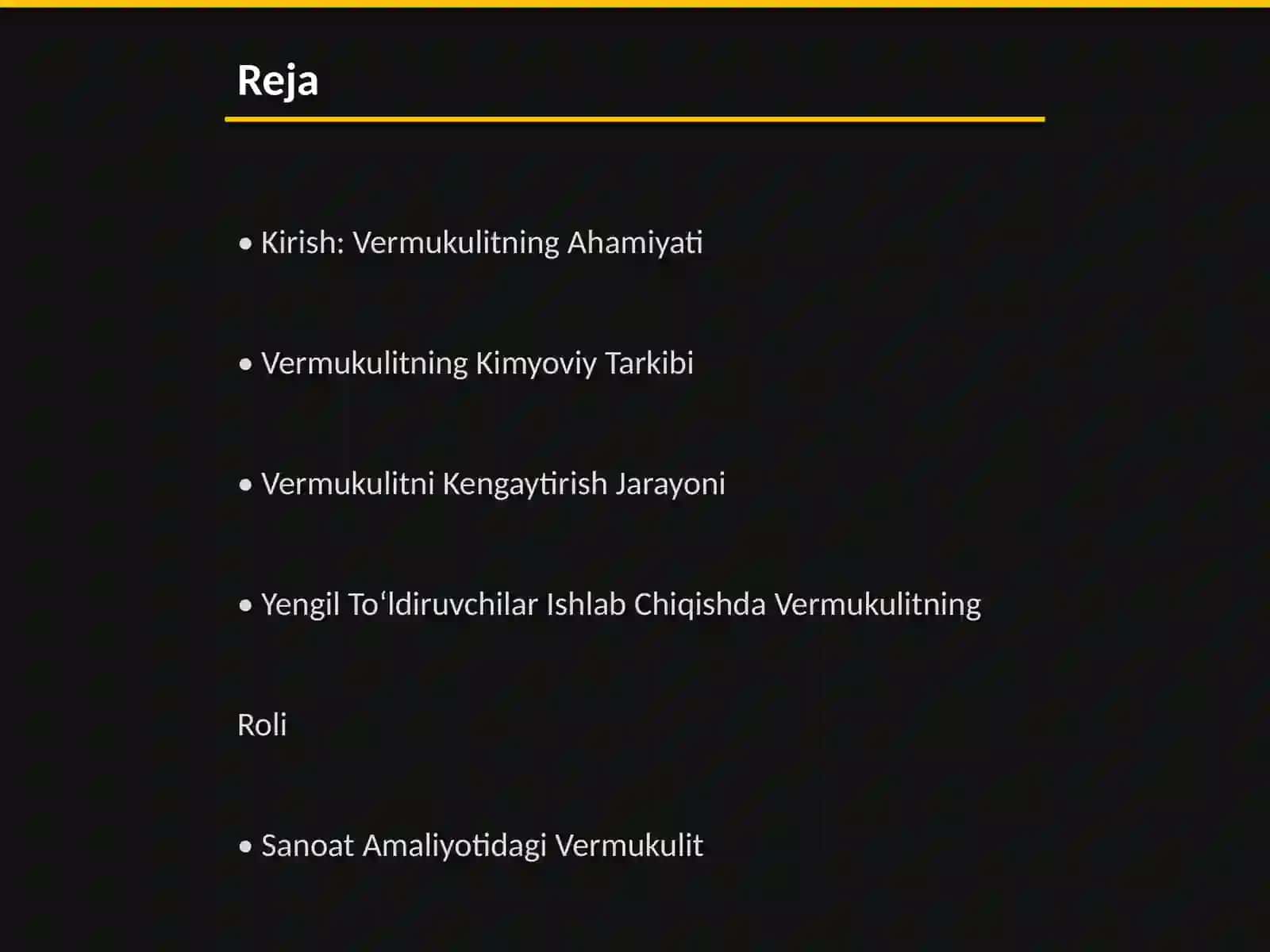 Vermukulit Togʻ Jinsi Asosida Yengil Toʻldiruvchilar Ishlab Chiqarish Texnologiyasi 2