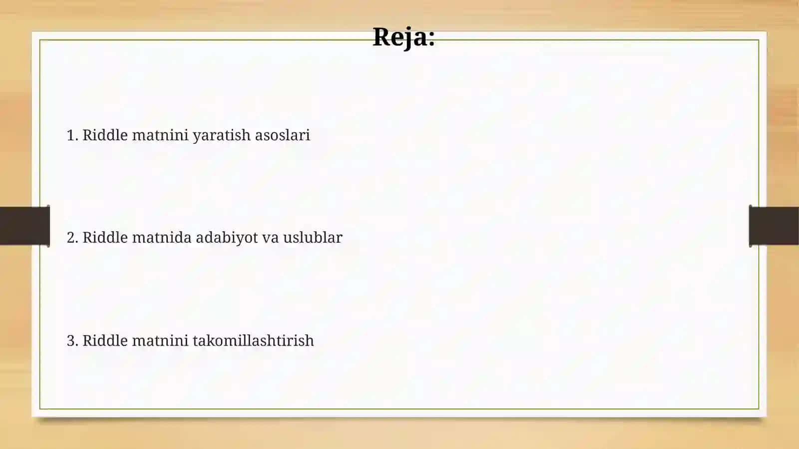 Topishmoq matni ustida ishlash 2
