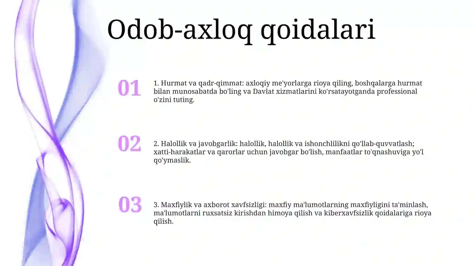 Davlat Xizmatchilarining Odob-Axloq Qoidalari 2