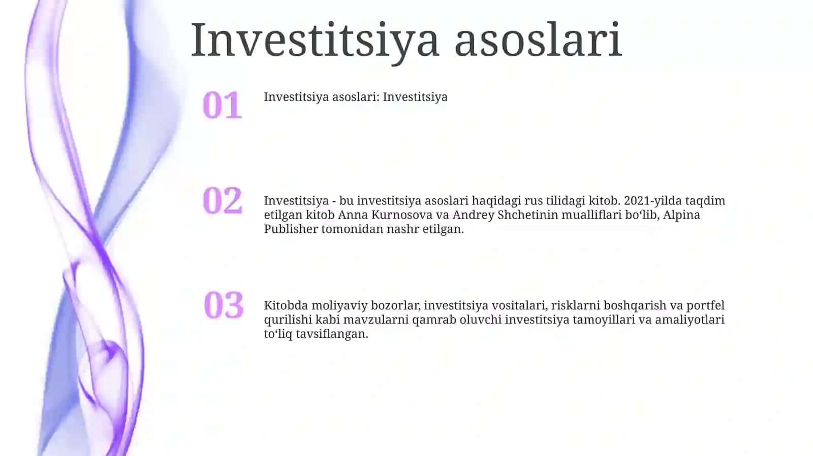Investitsiya asoslari 2