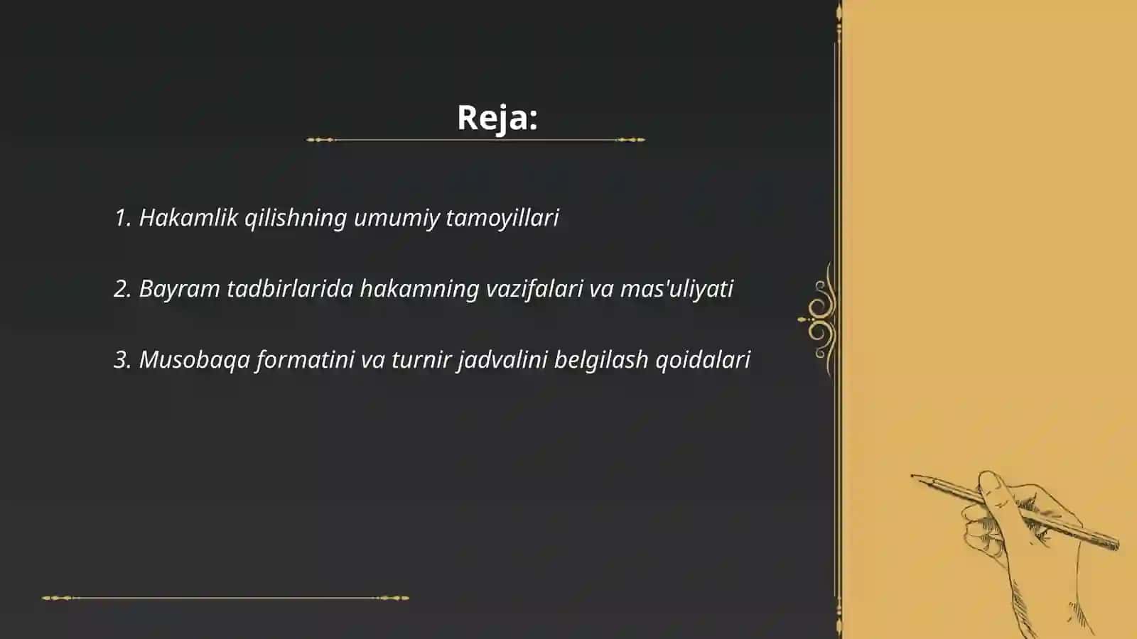 Hakamlik qilish qoidalari. - Bayramlarda o'ynaladigan milliy o'yinlar 2