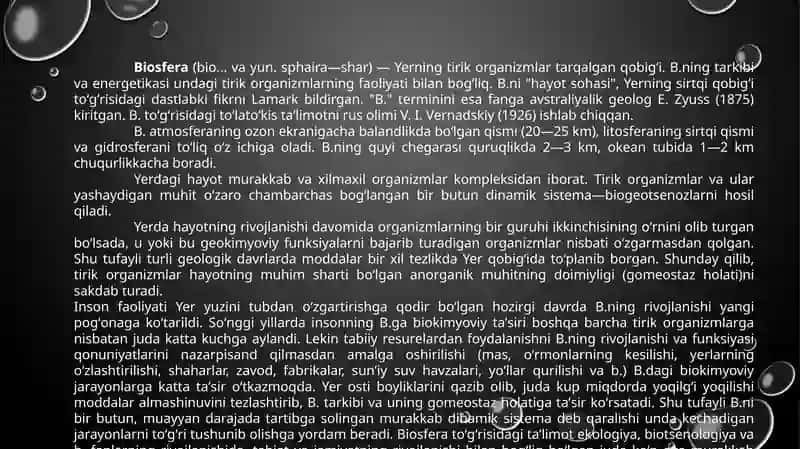 o’Simliklarning biosferadagi ahamiyati 2