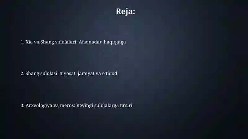 Xia va Shang sulolalari 2